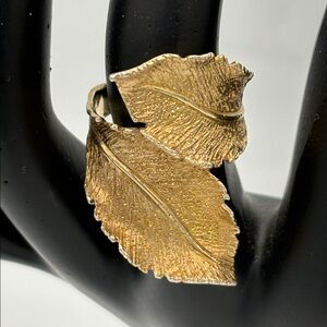 Dyadema Italy Vermeil 925 Gold Leaf Ring